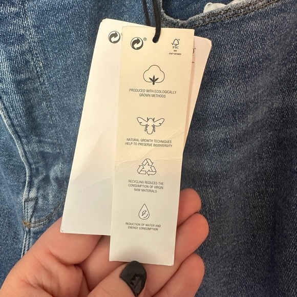 Good American X Zara High-Rise Skinny Jeans Size 30 Plus Denim Distressed NWT - Picture 8 of 13